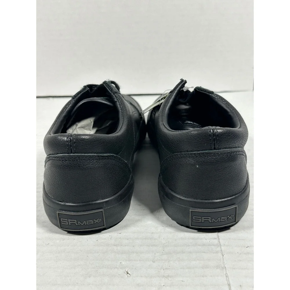 SR Max SRM166 Womens 7.5 Black Leather Slip Resistant Work Shoes Sneakers NEW